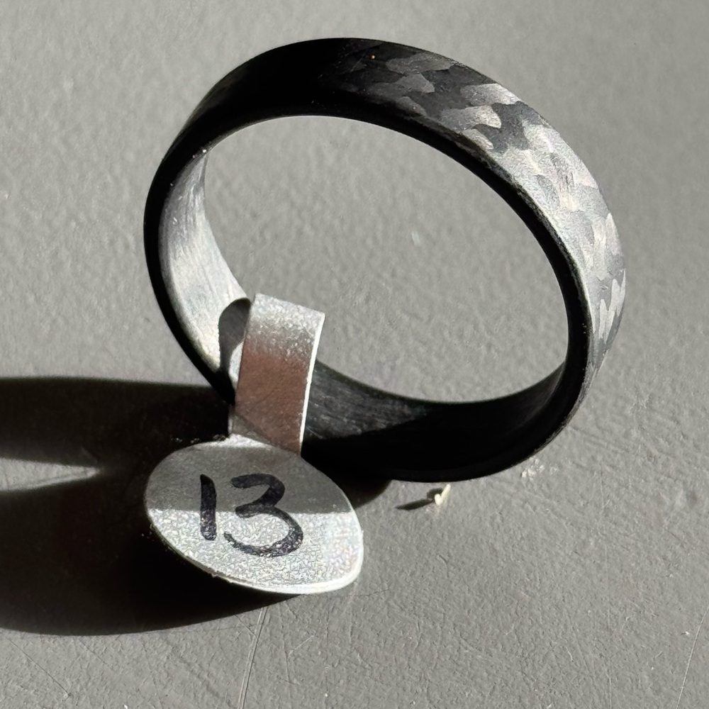 100% Carbon Fiber Twill Matte Ring - Handcrafted & Lightweight Black Band